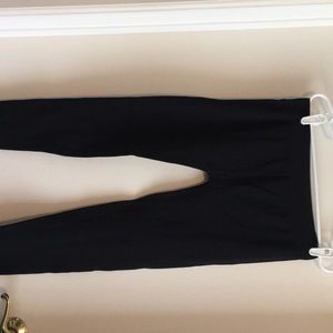 Black lace bottom maternity leggings.